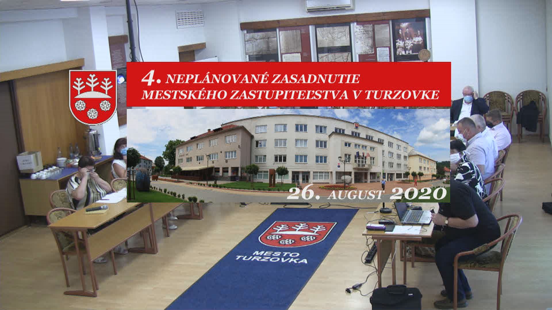 4. rokovanie MsZ v Turzovke 26. august 2020