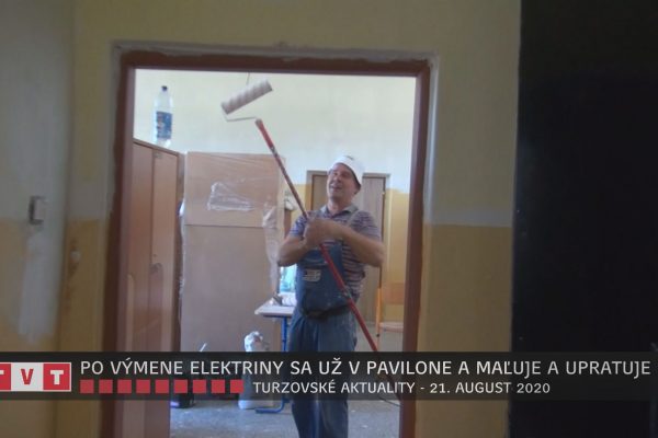 PO VÝMENE ELEKTRINY SA UŽ V PAVILONE A MAĽUJE A UPRATUJE