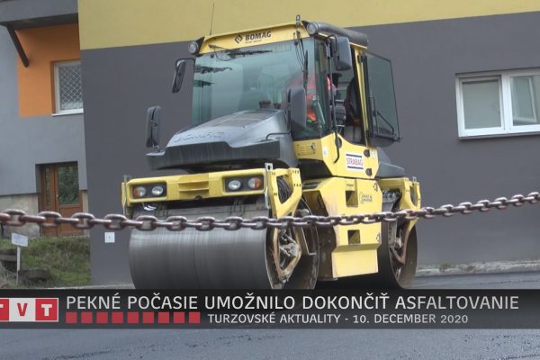 PEKNÉ POČASIE UMOŽNILO DOKONČIŤ ASFALTOVANIE