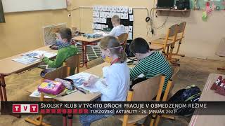 ŠKOLSKÝ KLUB V TÝCHTO DŇOCH PRACUJE V OBMEDZENOM REŽIME