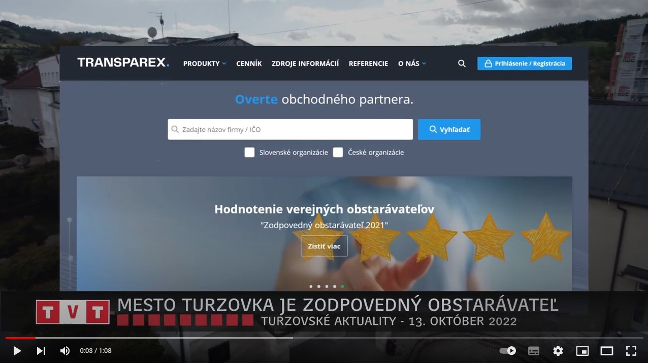 MESTO TURZOVKA JE ZODPOVEDNÝ OBSTARÁVATEĽ